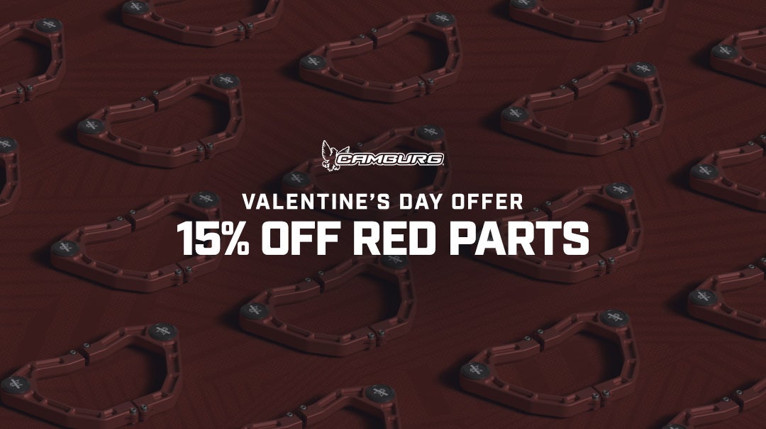 VALENTINE’S DAY OFFER: 15% OFF RED PARTS