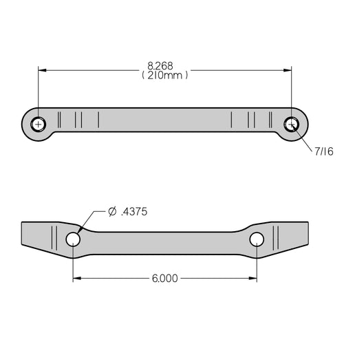 KINETIK Series 6-piston TT Brake Caliper Radial Mounting Bracket (6.00")
