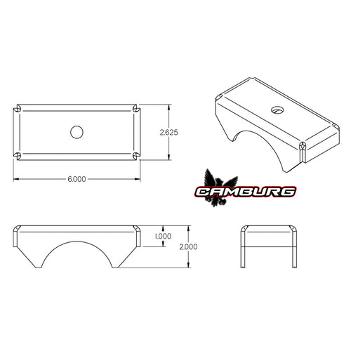 Camburg Leaf Spring Axle Perches (3.5" OD Tube) (Pair) CAM-020050