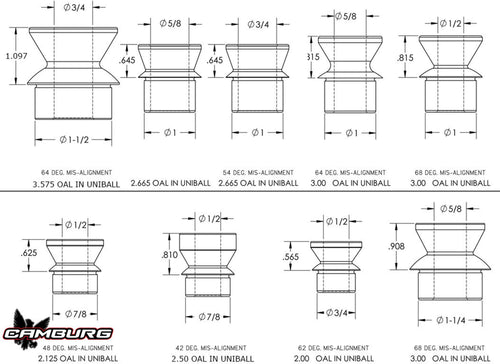 Camburg 1.50" x 3/4" Hi-misalignment Spacers (Pair) CAM-040029