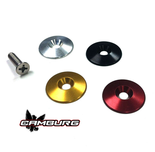 Camburg Silver Fender Washer (10 Pack) (Aluminum Washer, Bolt, Body Clip, 1/8" Tab) CAM-040075