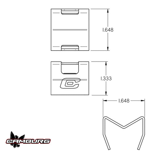 Camburg Weld-on Large Sgl Multi-Purpose Bracket CAM-040103