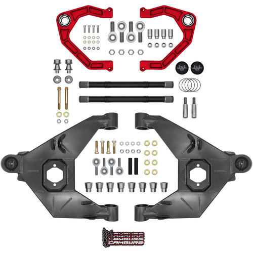 Camburg 21'-26' Ford Bronco Excludes Raptor Red KINETIK Uniball Trail Series Long Travel Kit CAM-110243-K-RED