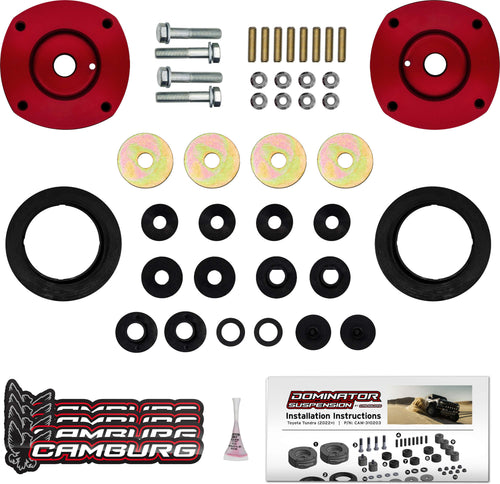 Camburg 22'-26' Tundra 1.50 in. Red Dominator Series Coil Spring Preload Kit