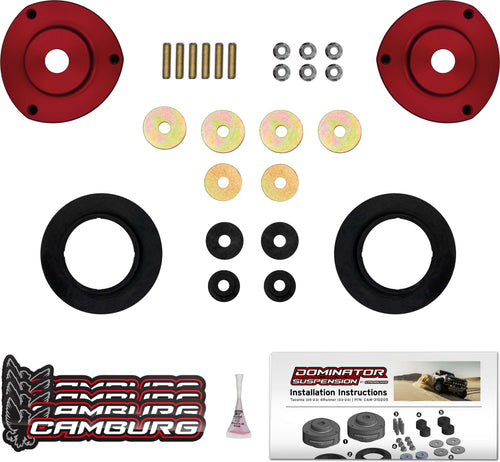 Camburg 03'-24' 4Runner / 05'-23' Tacoma 2 in. Red Dominator Series Coil Spring Preload Kit
