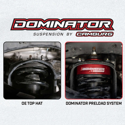 Camburg 03'-24' 4Runner / 05'-23' Tacoma 2 in. Red Dominator Series Coil Spring Preload Kit