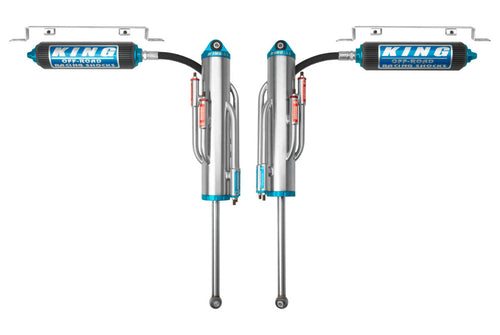 King Ford F-150 Raptor 21+ Rear 3.5 Dia. 4 Tube Remote Res Bypass Shocks w/Performance Fin Reservoir (Pair)